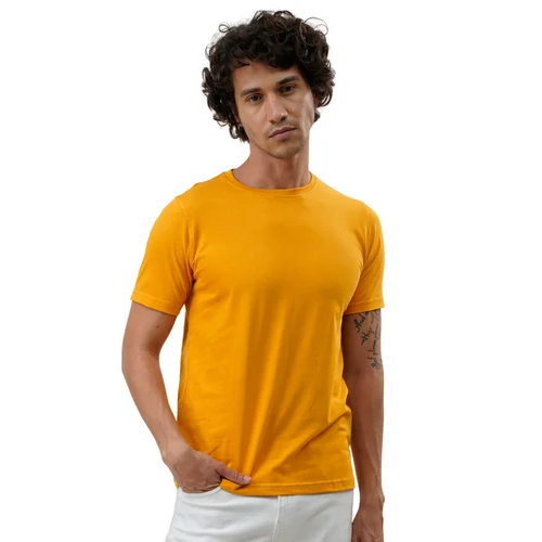 Mens Plain Yellow T Shirt