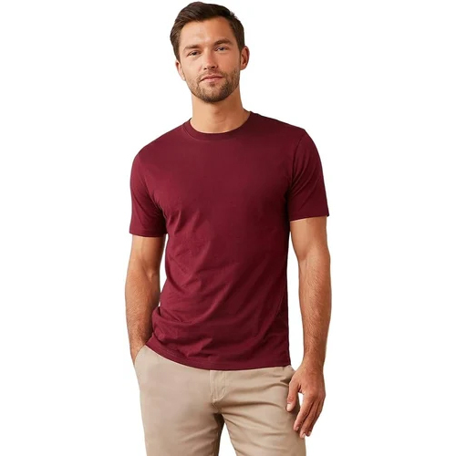 Mens Plain Maroon T Shirt