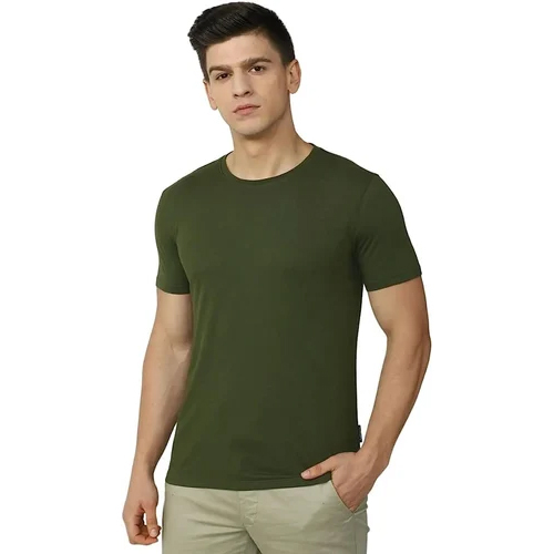 Mens Plain Dark Green T Shirt