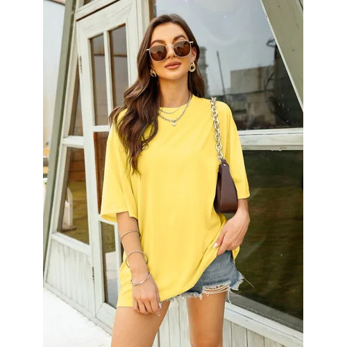 Ladies Yellow Oversized T Shirts