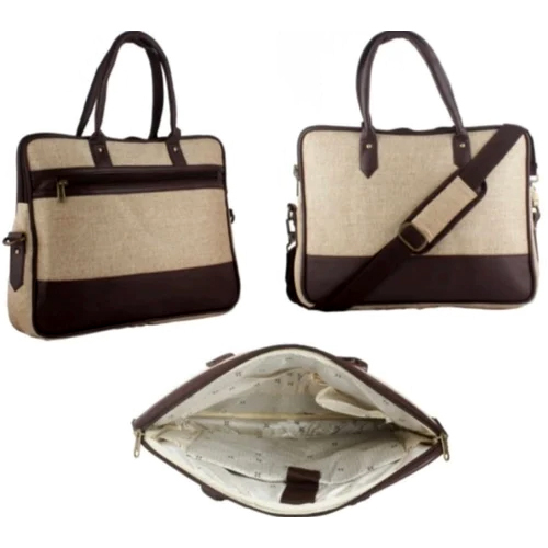 Conference Bag Jute And Leather