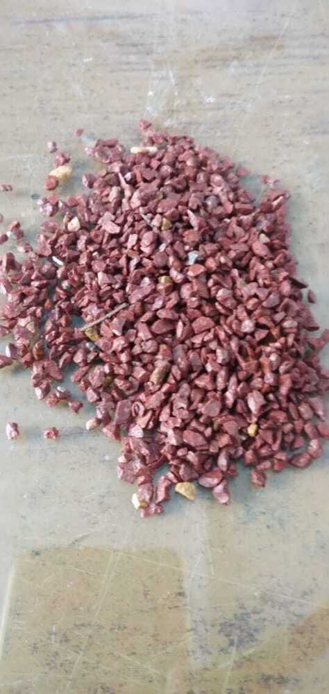 Natural blood Red crushed marble chips for wall cladding and terrazzo flooring construction used