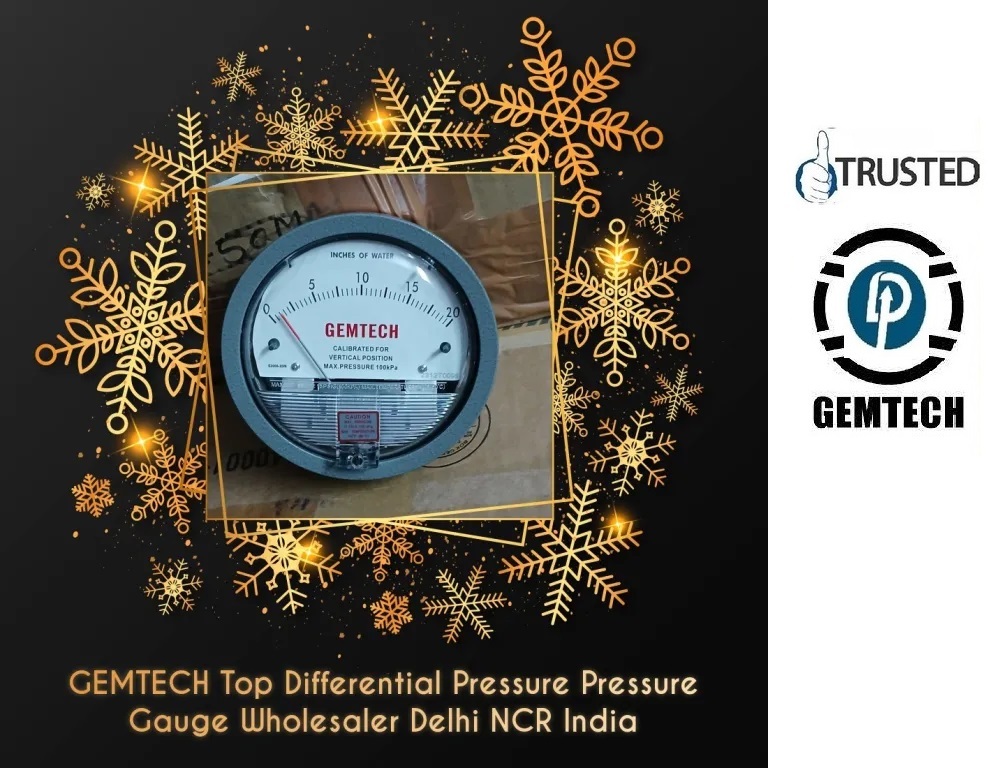 GEMTECH Differential Pressure Gauge 0-20 Inch W.C by Rajasthan Meghwal Parishad Jodhpur