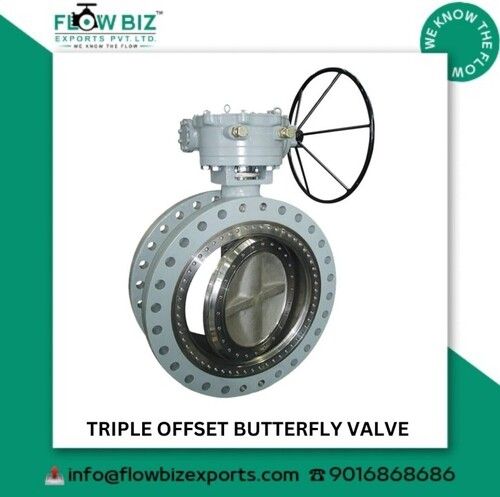 Triple Offset Butterfly Valve Manufacturer In Jamnagar - Color: Gray