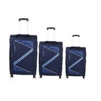 Zebra Set of 3 Soft Case Luggage Trolley