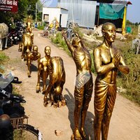 Gold Plated Fiber Statue