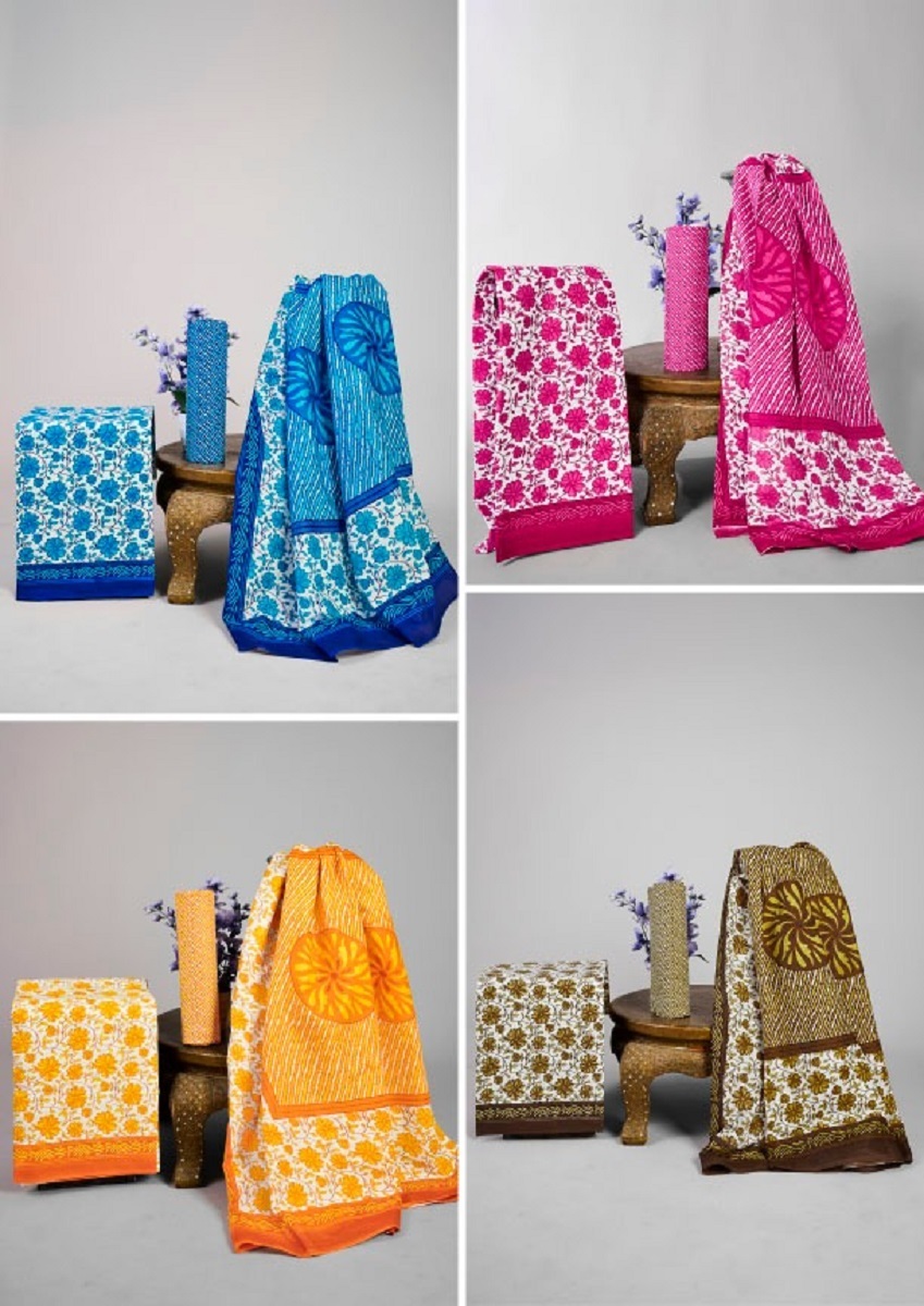 Laado 4 Matching Printed Dress Material