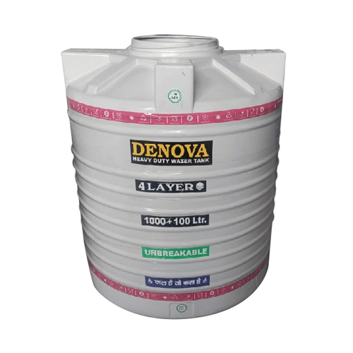 1000 Ltr 4 Layer Denova White Water Tank