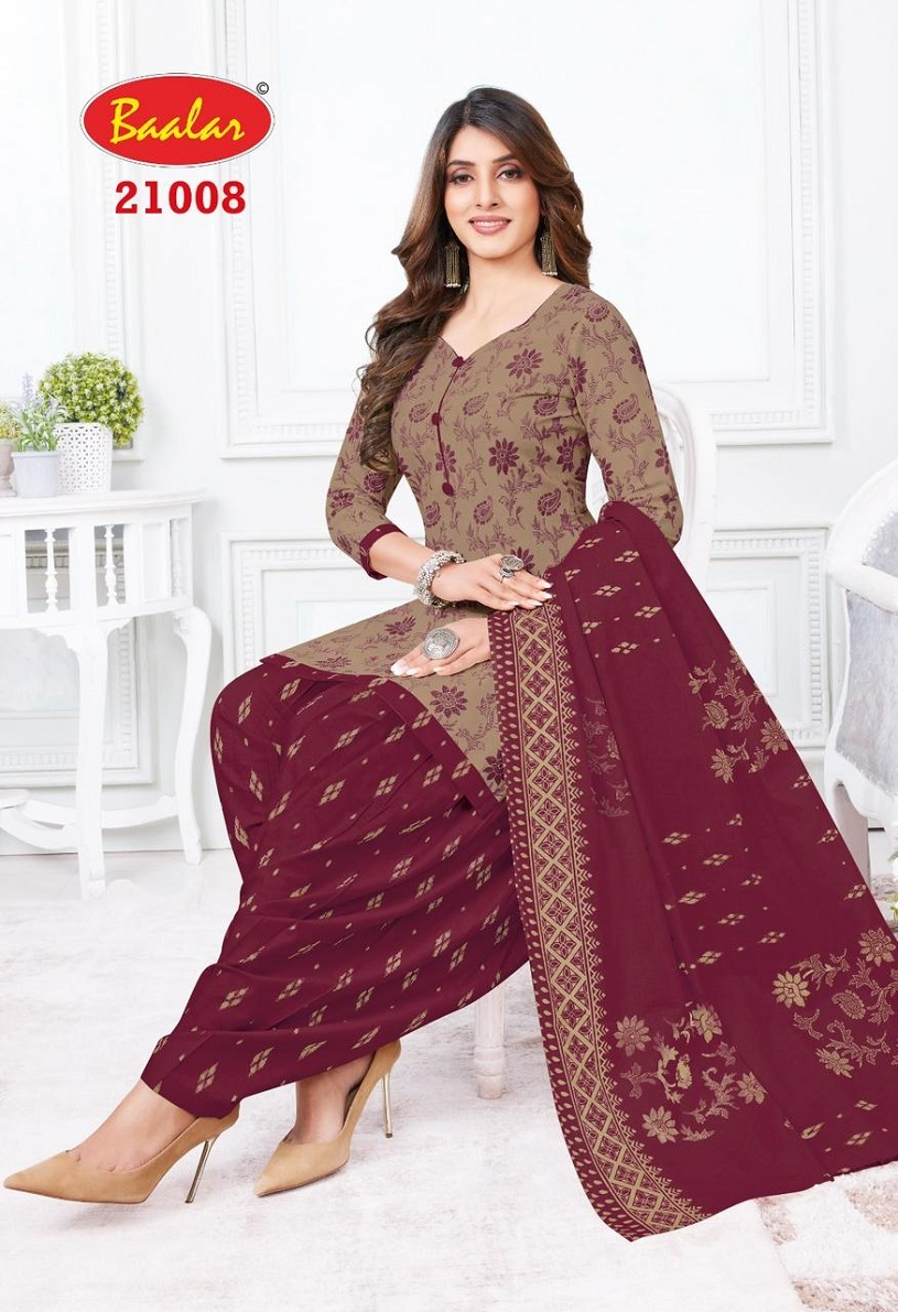 Baalar Colours Patiyala  Dress Material