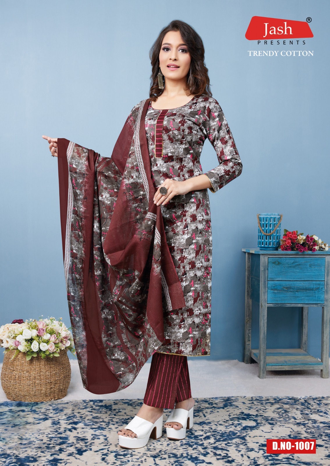 Jash Trendy Cotton Vol-1 Kurti Pant With Dupatta
