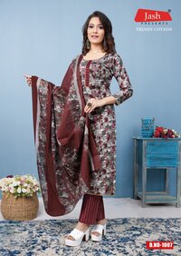 Jash Trendy Cotton Vol-1 Kurti Pant With Dupatta