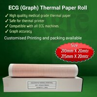 Ecg Paper Roll 215mm - High-quality Paper, Clear And Smooth Printing | Eco-friendly, Time-saving, No Jam, Custom Sizes Available