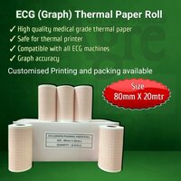 Ecg Paper Roll 80mm - Eco-friendly High-quality Paper , Clear Printing, Smooth Touch, No Jamming, Custom Sizes Available