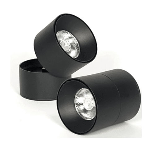 LED Adjustable Surface Mount Cylinder Light - 18W Prime (NW) Black Body