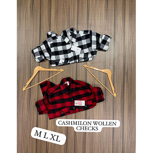 Multicolor Cashmilon Woolen Checks Shirts