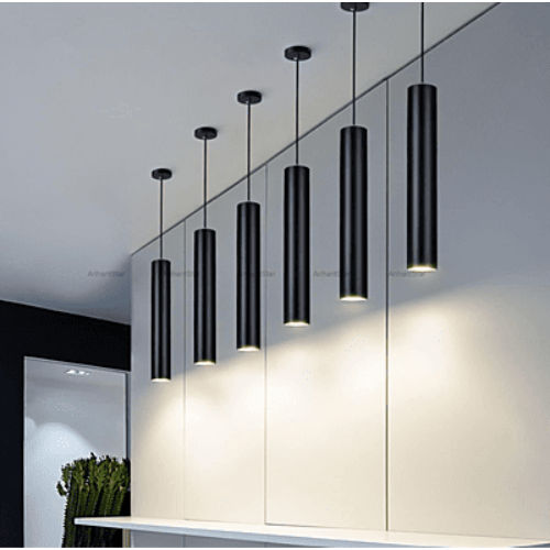 LED Hanging Cylinder Light - 12W Prime (WW) Black Body