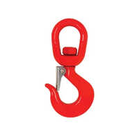 Swivel Hook - Iron, 10 To 30 Ton Capacity, Red, Oval Head | Durable, Strong, Manual Operation Suitable For Industrial Use