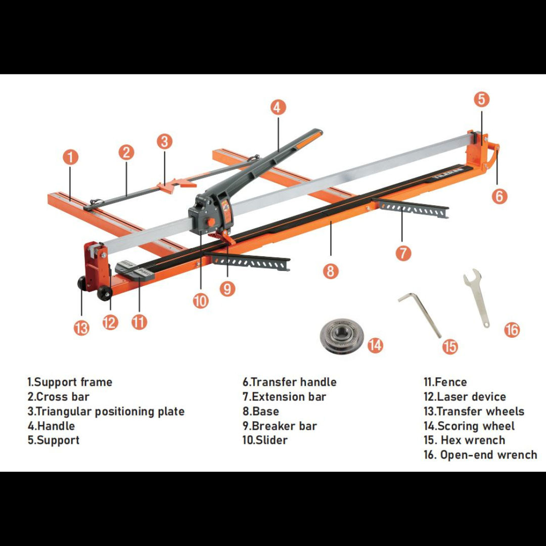 FACILE - T3 SUPER-PRO 180 MAUNAL TILE CUTTER 6 FT