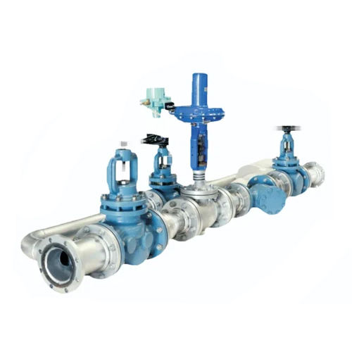 Silver-Blue Industrial Pressure Reducing Station