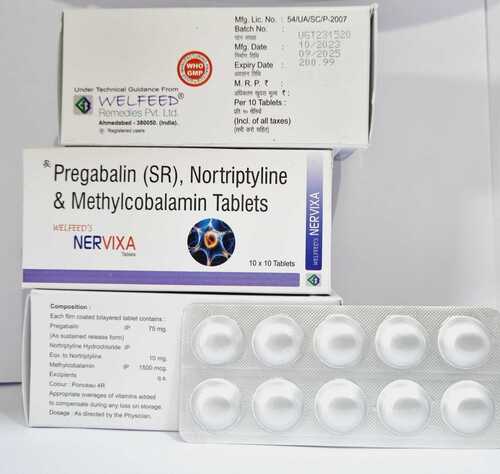 NORTRIPTILINE  PREGABALINE  MECOBALAMINE