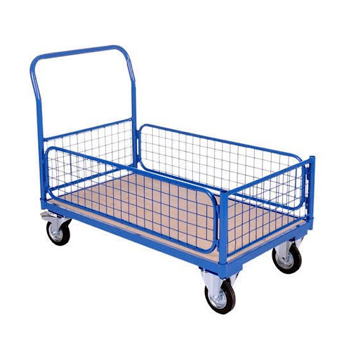Industrial cage platform trolley