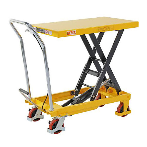 Scissor hydraulic trolley