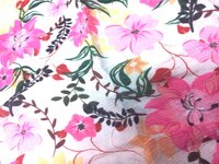 multicolor Floral print on chinon fabric