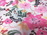 multicolor Floral print on chinon fabric