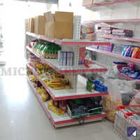 Metal Display Rack - Color: Red And White