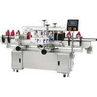 Automatic Round Bottle Sticker Labeling Machine - Metal Build, Silver Finish | High Performance, Eco Friendly, High Efficiency, Human Machine Interface