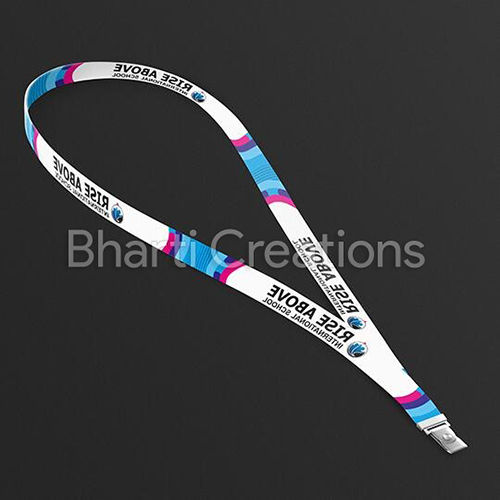 Grey And White Id Card Lanyard