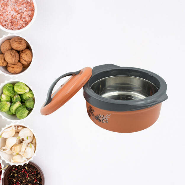 CASSEROLE BOX FOR FOOD SEARVING INNER STEEL INSULATED CASSEROLE HOT POT FLOWERS PRINTED CHAPATI BOX