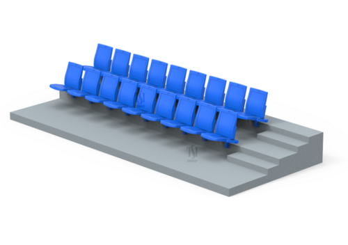 Space-Saving Wall Mounted Stadium Seats