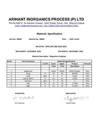 Magnesium Sulphate Anhydrous