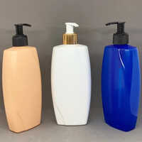 Body Wash Bottle - Hdpe Material, 400 Milliliter Size, Vibrant Yellow, White & Blue Color - Easy Dispensing Pump Sprayer