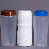 Health Drinks And Malt Storage Jars - Hdpe, 500/600 Grm, 84/80 Mm Diameter X 231/190 Mm Height, White & Transparent, Strong Screw Cap With Sealing Gasket, Moisture-proof And Leak-resistant Design
