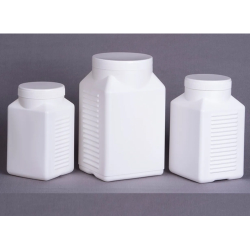 HDPE Ribbed Square Jars