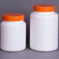 White Round Wide Mouth Jars