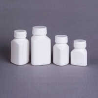 Hdpe Triangular Tablet Containers - 50cc, 70cc, 100cc, 150cc Sizes | White Color, Square Shape, Narrow Flip Top Lid, Screw Cap Sealing