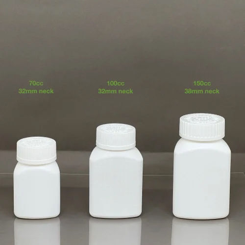 Hdpe 70cc Triangular Capsule Bottle With Flip Top Cap - Capacity: 70 Milliliter (Ml)