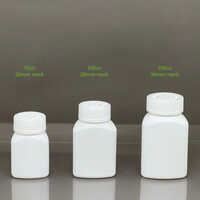 Hdpe 70cc Triangular Capsule Bottle With Flip Top Cap - Material: High-density Polyethylene, Capacity: 70 Ml, Color: White, Shape: Square, Style: Plain | Leak-proof, Comfortable Grip, Versatile Usage