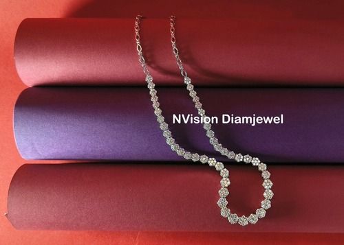 White Gold Natural Solitaire Diamond Illusion Setting Necklace Diamond Carat Weight: 8.66 Carat