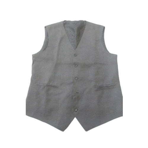 Gray Men Uniform Waistcoat