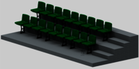 TSI FLORR MOUNTED STADIUM CHAIRS