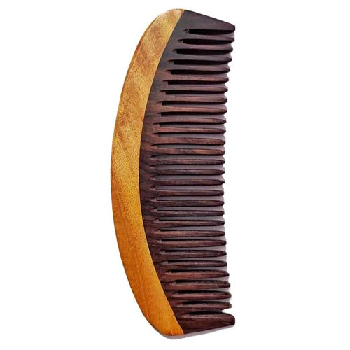 D Cut Wooden Hair Comb