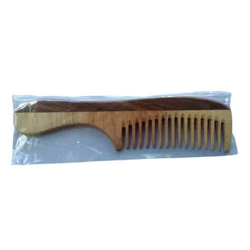 Wide Tooth Neem Wood Hair Comb Length: 8 Inch (In)