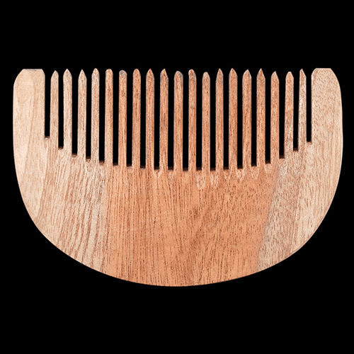 D Shape Comb Neem Wooden Comb Color Code: Brown