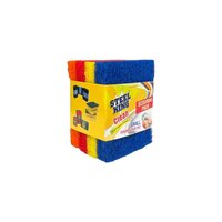 Scouring Pad - 16mm Thick, 3x4 Size | Hygienic, Optimum Softness, Good For Hands, Polyester Material