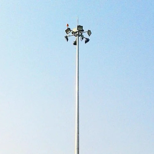 GI High Mast Light Pole - 16 Meter Length, Silver Finish | Electric Rated Power, Industry Norms Working Temperature