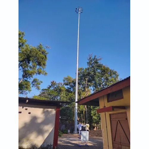 Silver 20 Mtr Street Light High Mast Light Pole